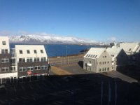 Ocean view (?) from our hotel room on arrival. Beautiful sunny day.